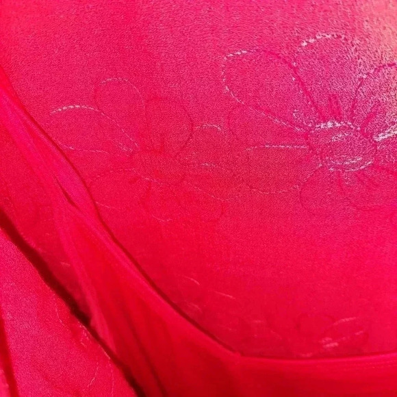 Figueroa and Flower Red High Low Tunic Button Down Blouse W/cami Large - Picture 8 of 9